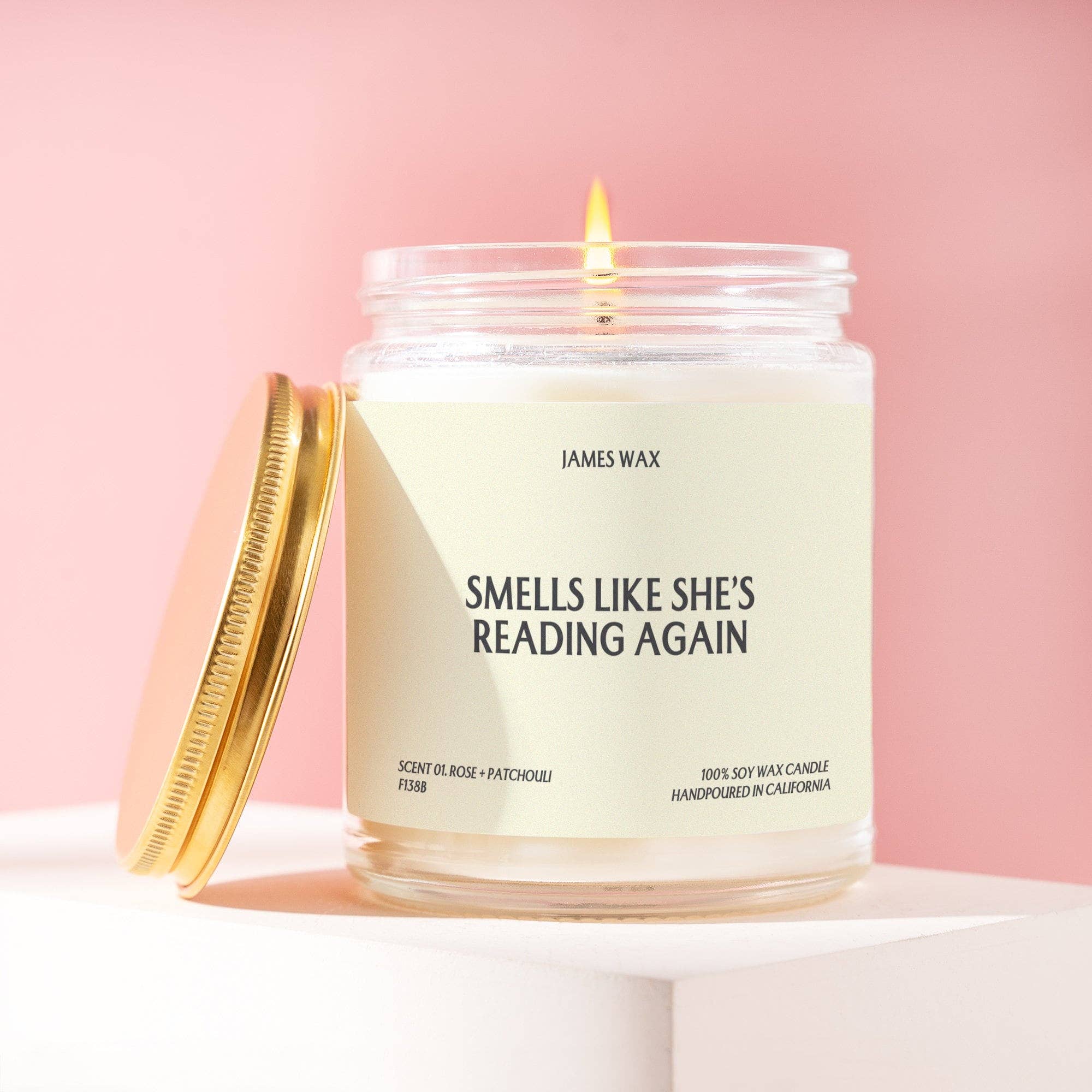 Smells like she's reading again scented with Rose & Patchouli