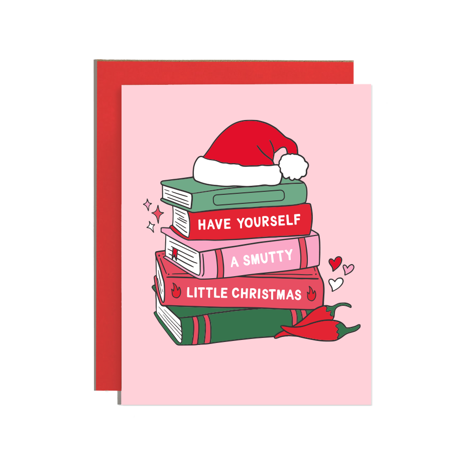 Smutty Books Christmas Greetings Card