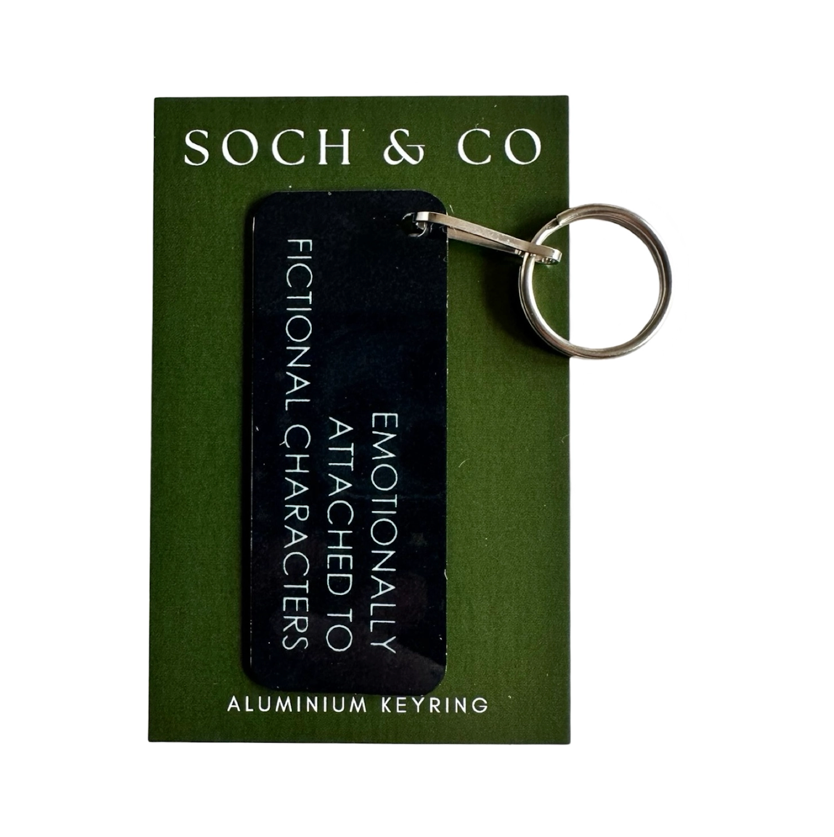 Emotionally Attached To Fictional Characters Bookish Keyring