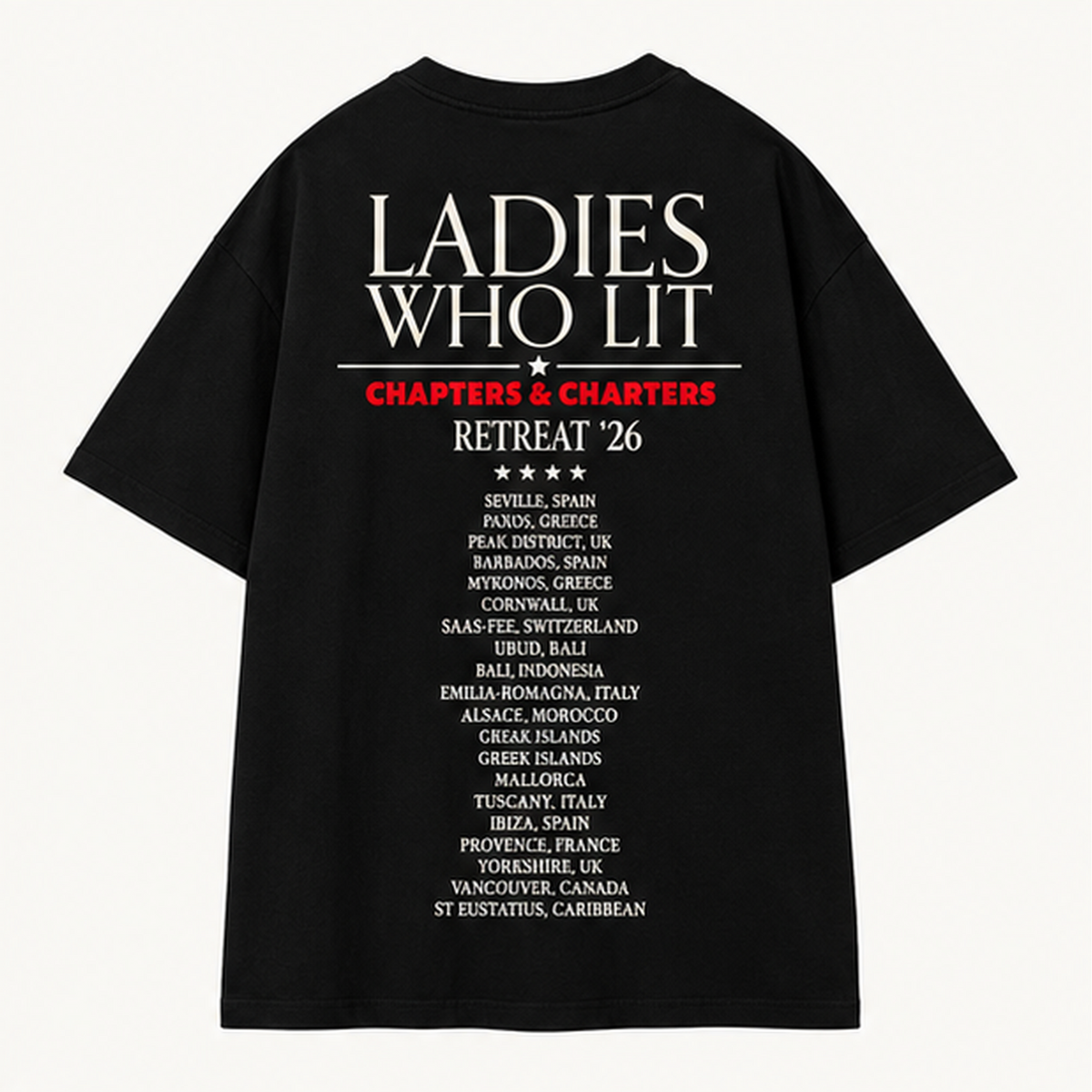 Ladies Who Lit Retreat ’26 Tour T-Shirt – Limited Edition