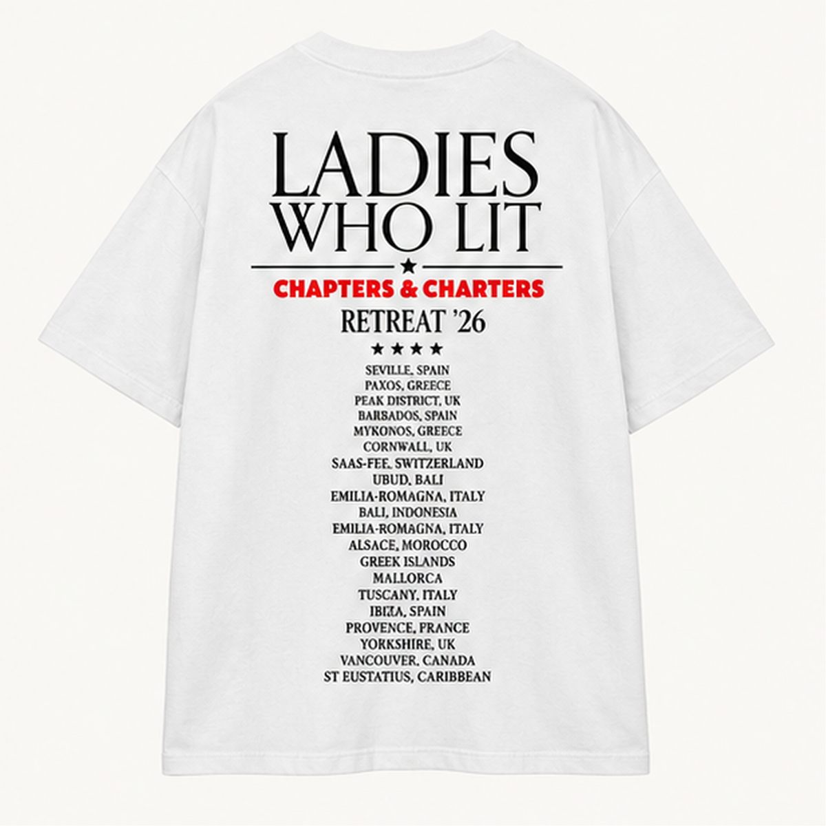 Ladies Who Lit Retreat ’26 Tour T-Shirt – Limited Edition